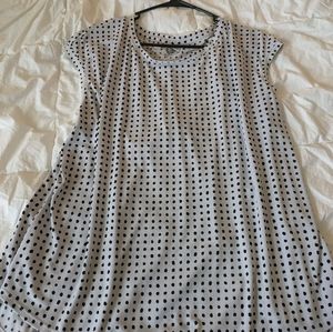 Polka Dotted Sleeveless Blouse